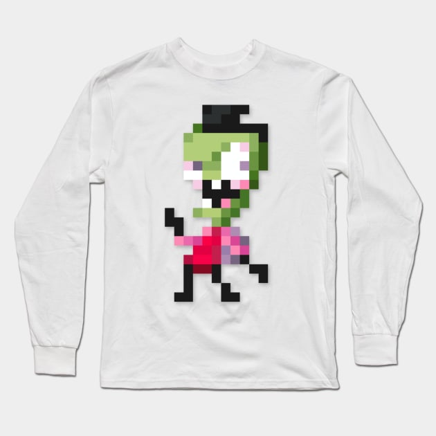 Zim low-res pixelart Long Sleeve T-Shirt by JinnPixel